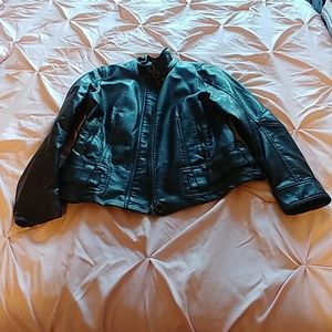 [R]elativity Black Faux Leather Jacket